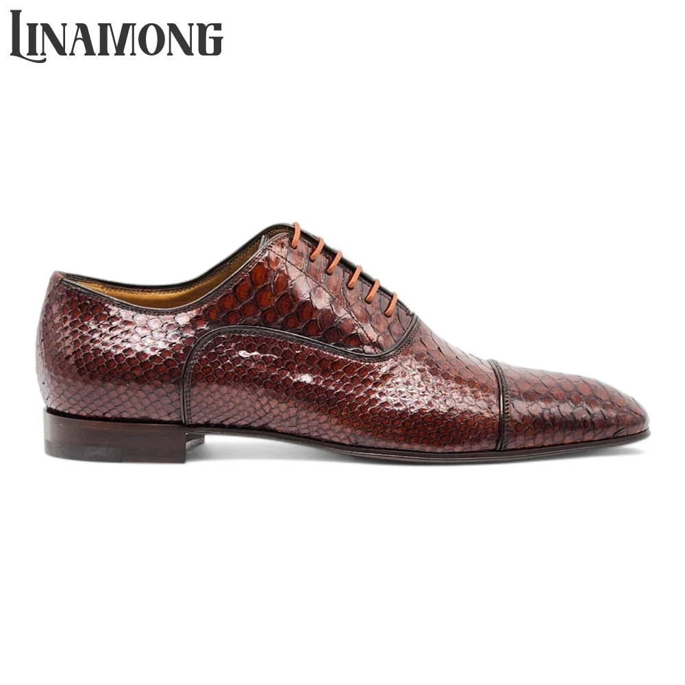 Men'S Shoes Limited Edition - Brązowe oksfordy ze sztucznej skóry imitującej