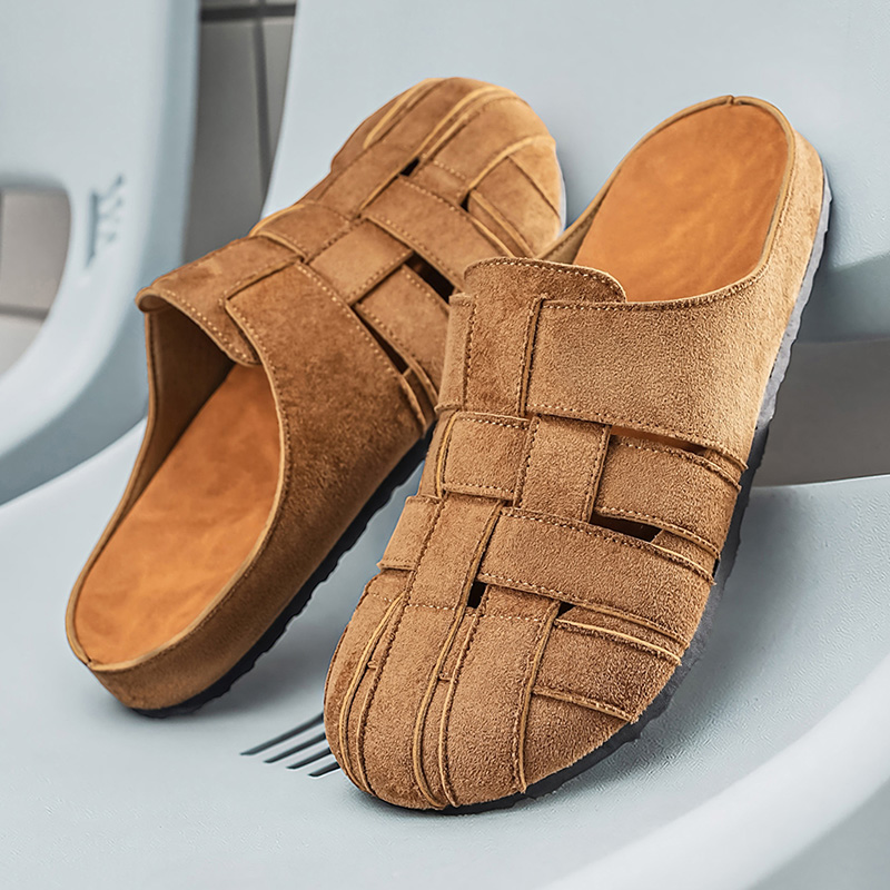 Men Shoes Size 11 - Letnie męskie klapki na płaskiej podeszwie,