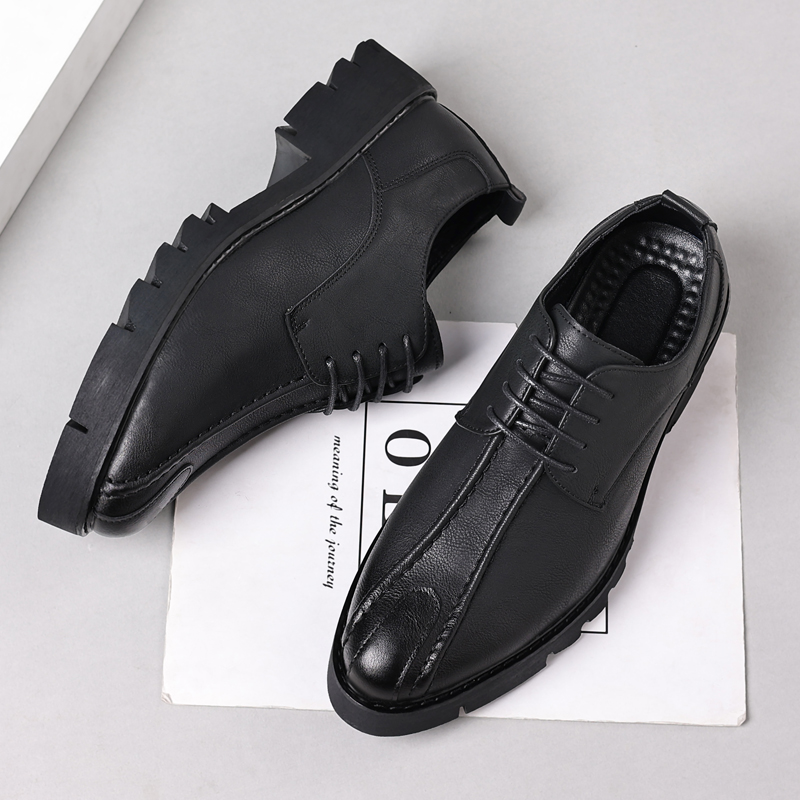Men'S Shoes Height Increase - Męskie buty ze skóry bydlęcej podwyższające