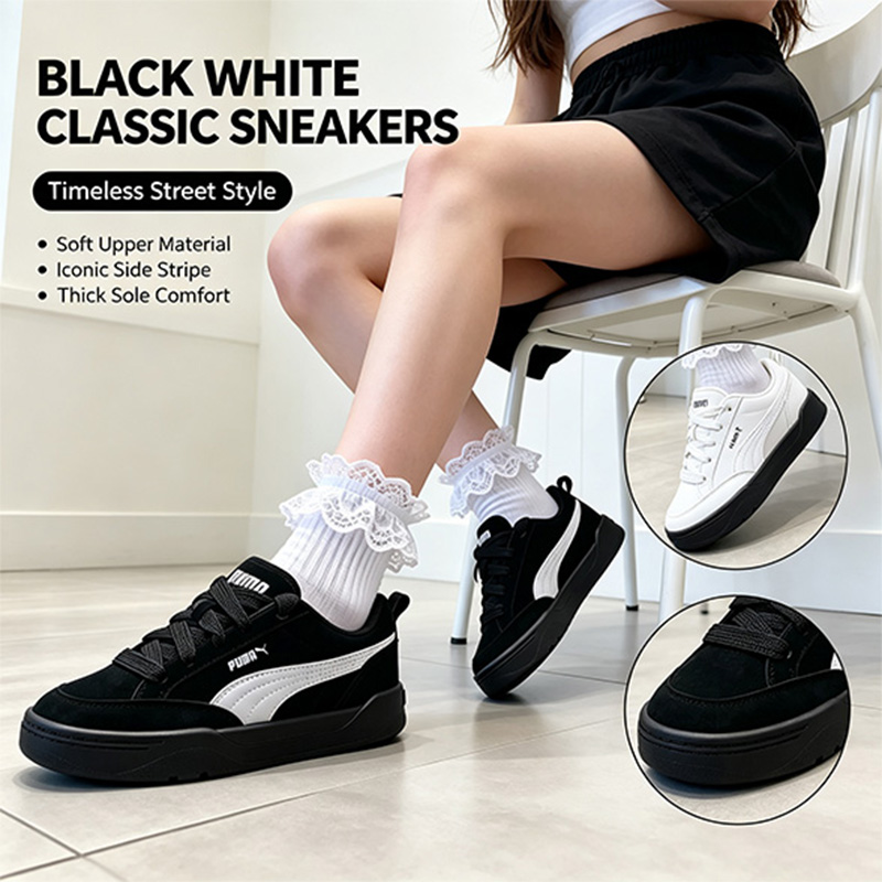 Men Shoes Puma - Męskie buty Puma 401606-15, czarno-białe, zamszowe,