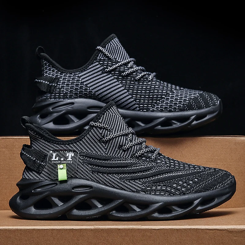 Men Shoes Size 11 - Męskie sportowe buty do biegania, czarne,