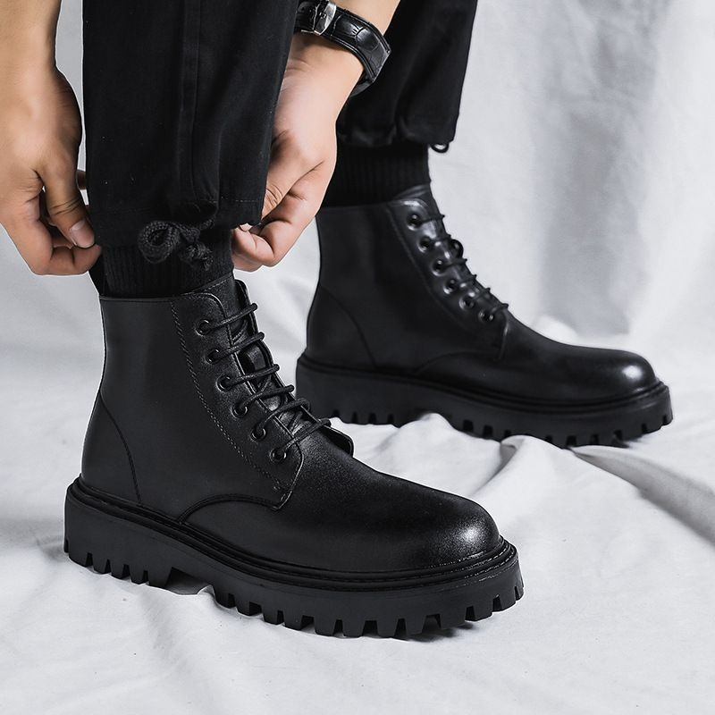 Męskie wysokie skórzane buty w – Men'S Shoes Height Increase recenzja i cena