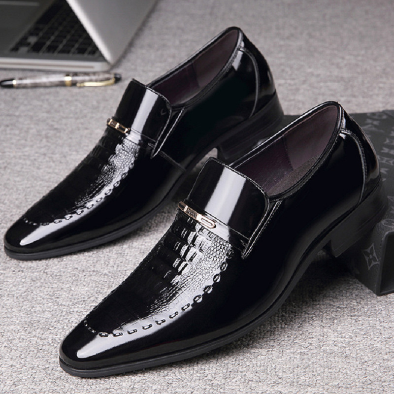 Mężczyźni Skórzane Buty Patent – Men Shoes Boss recenzja i cena