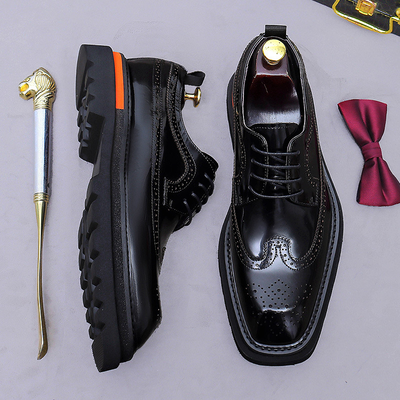 Męskie oksfordy brogsy na plat – Men Shoes Boss recenzja i cena
