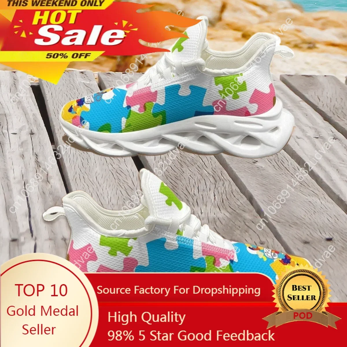 Buty sportowe z motywem autyzm – Men Shoes High recenzja i cena