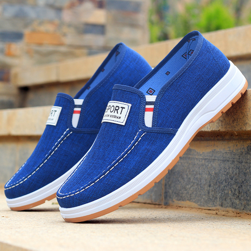 Letnie płócienne buty męskie,  – Men'S Shoes Slip On recenzja i cena